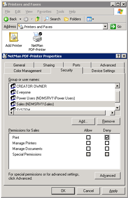 pdf creator printer not activated